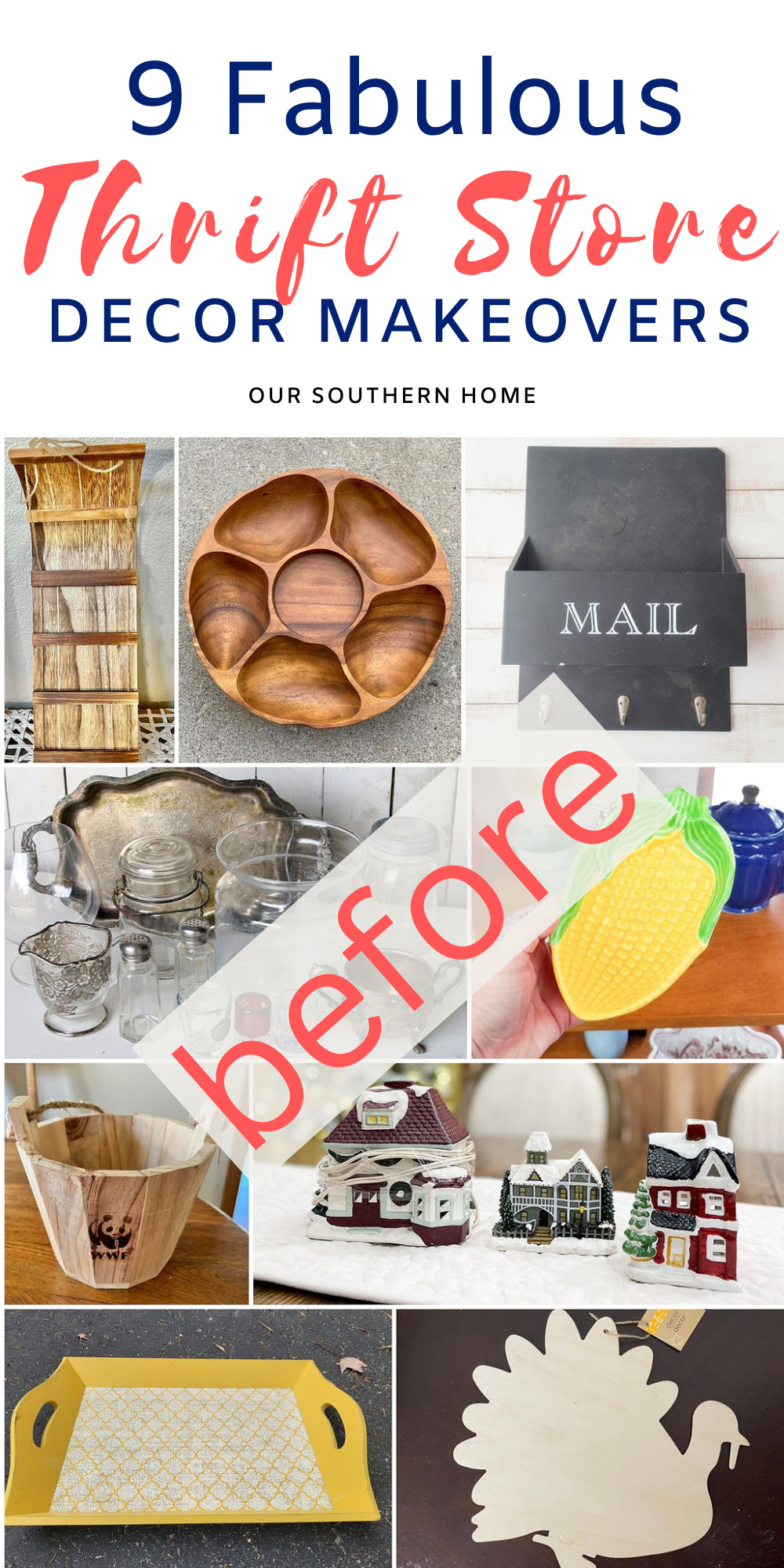 thrift store home decor makeovers