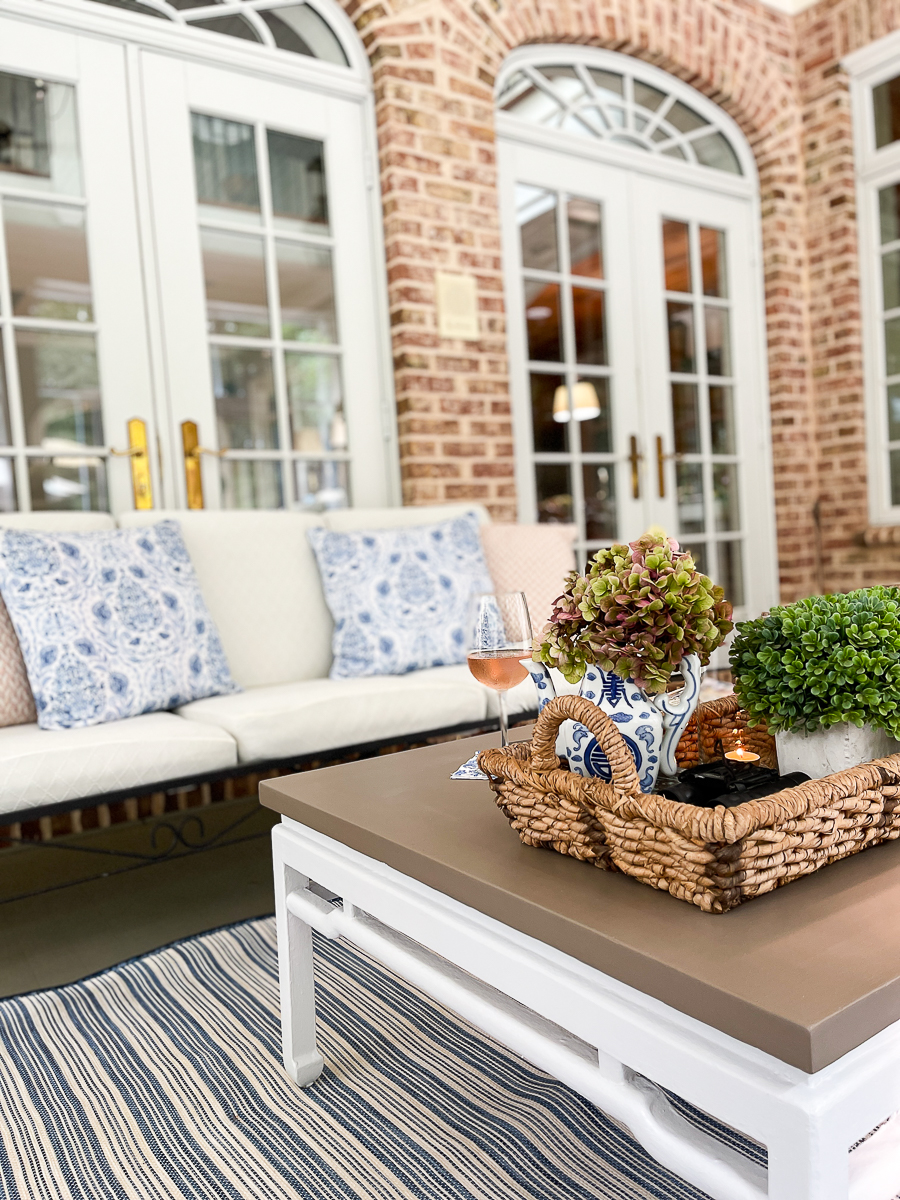 table on porch