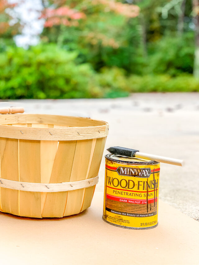 plain basket with stain