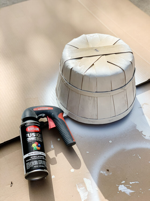 basket with spray paint