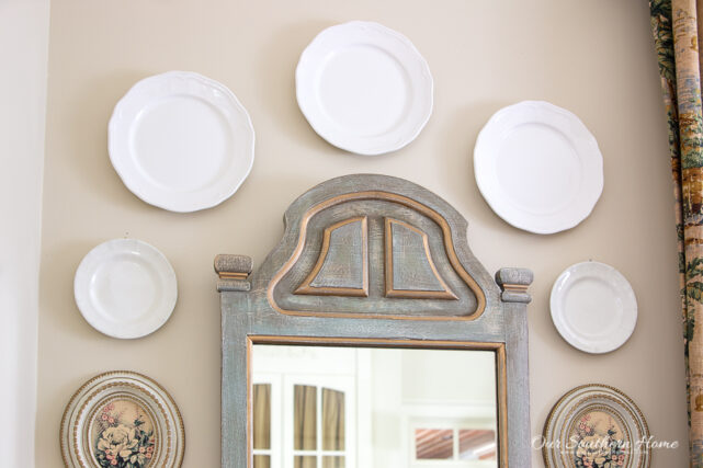 plates over a mirror
