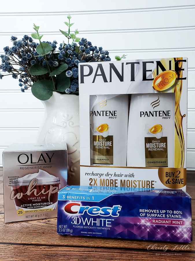 pantene, olay, crest