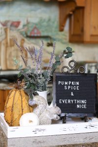 pumpkins and letterboard