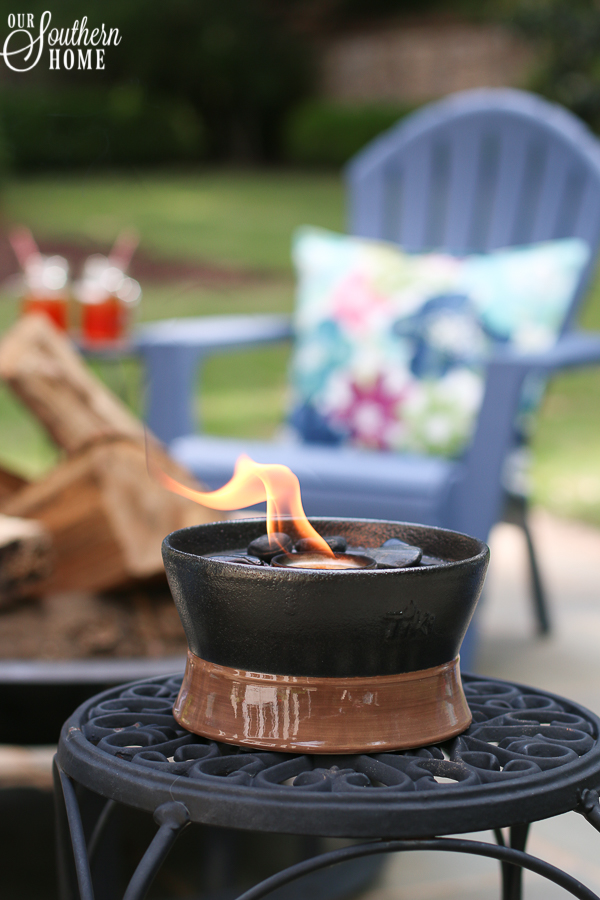 Patio fire-pit refresh just in time for Father's Day! #ad #TrueValue