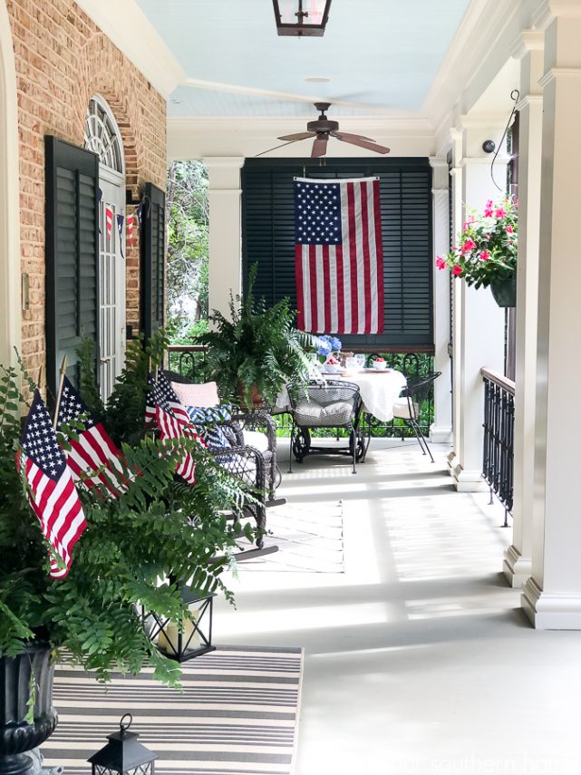 patriotic front porch for summer