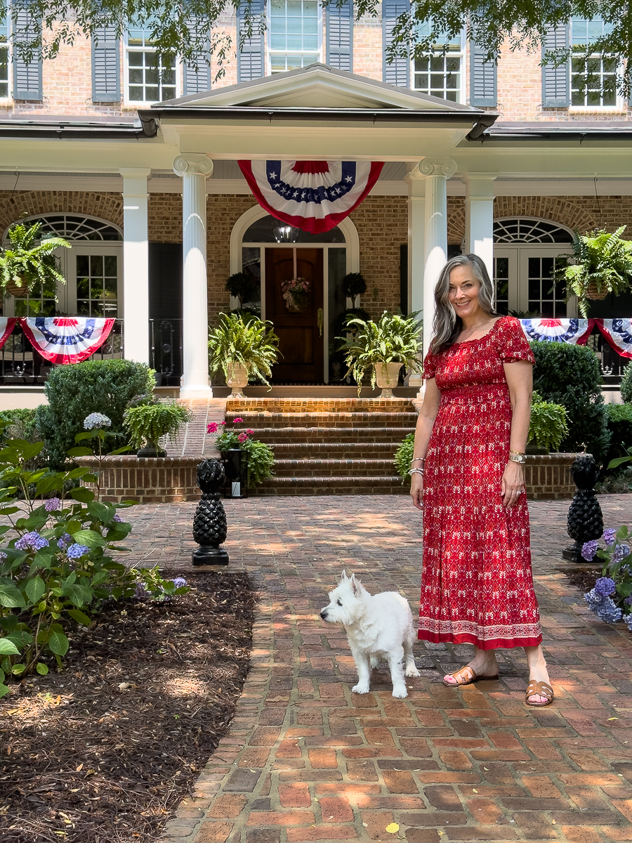 christy and bentley on walkway