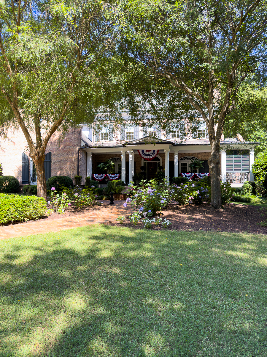 front yard looking at porch
