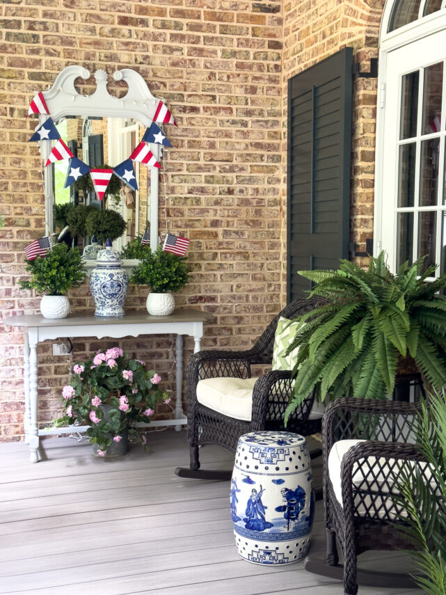 Decor Ideas for a Patriotic Summer Front Porch