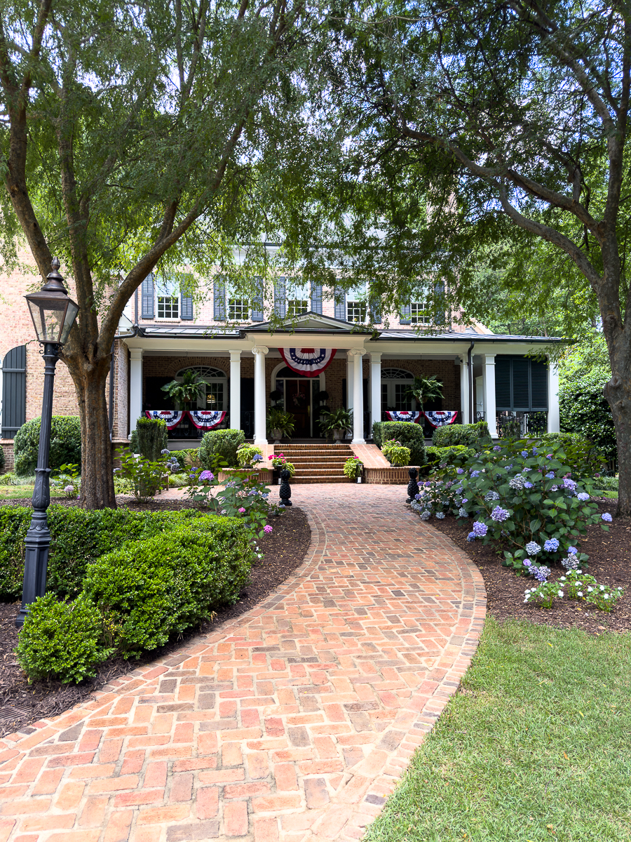brick front walkway