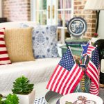 Patriotic screened porch