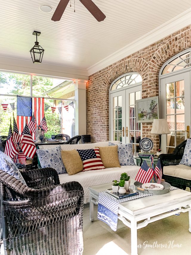 patriotic porch decorating
