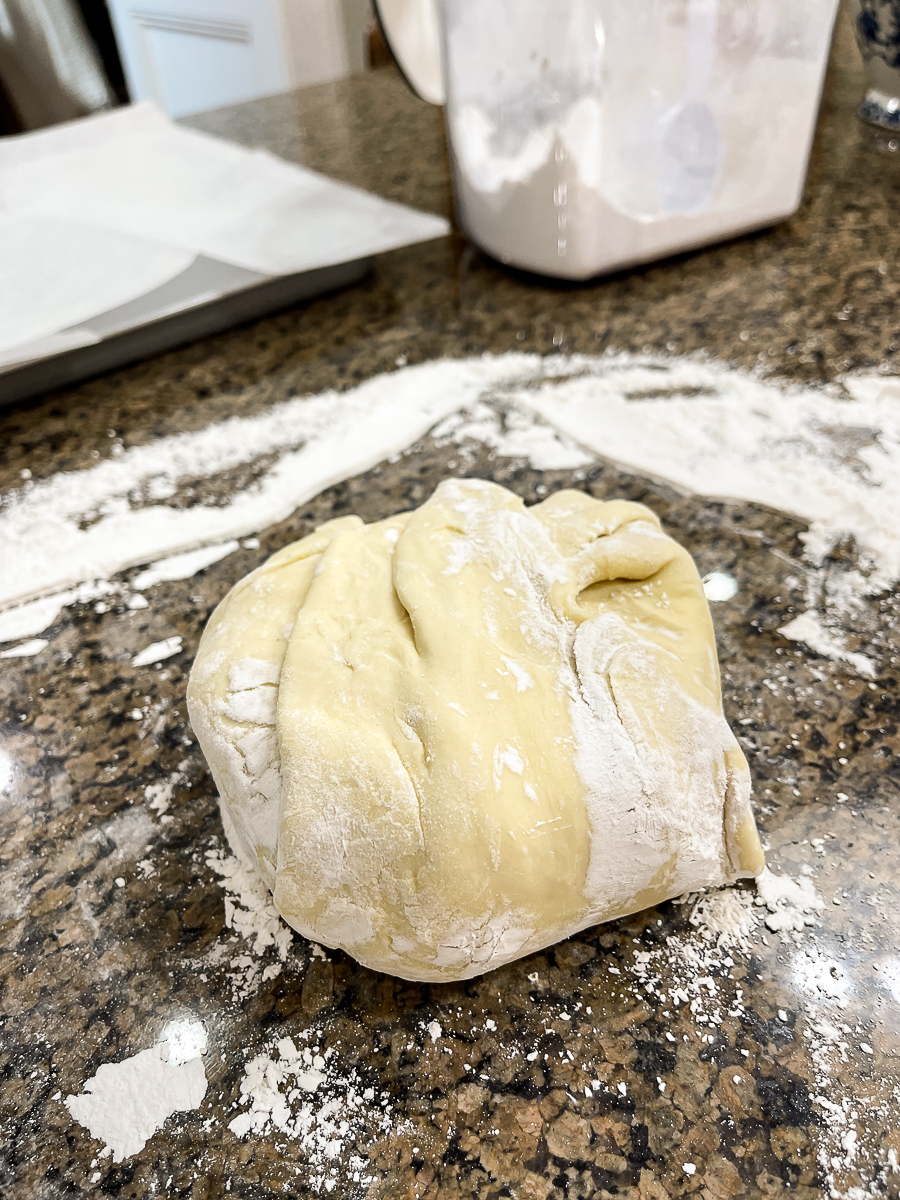 dough on counter