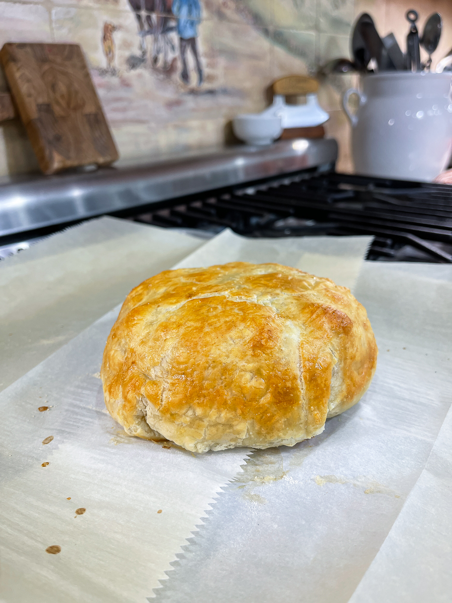 brie out of the oven