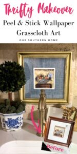 collage of thrift store wall art with text overlay