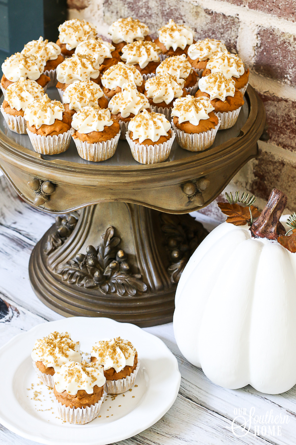 Semi-Homemade Mini Pumpkin Spice Cupcakes