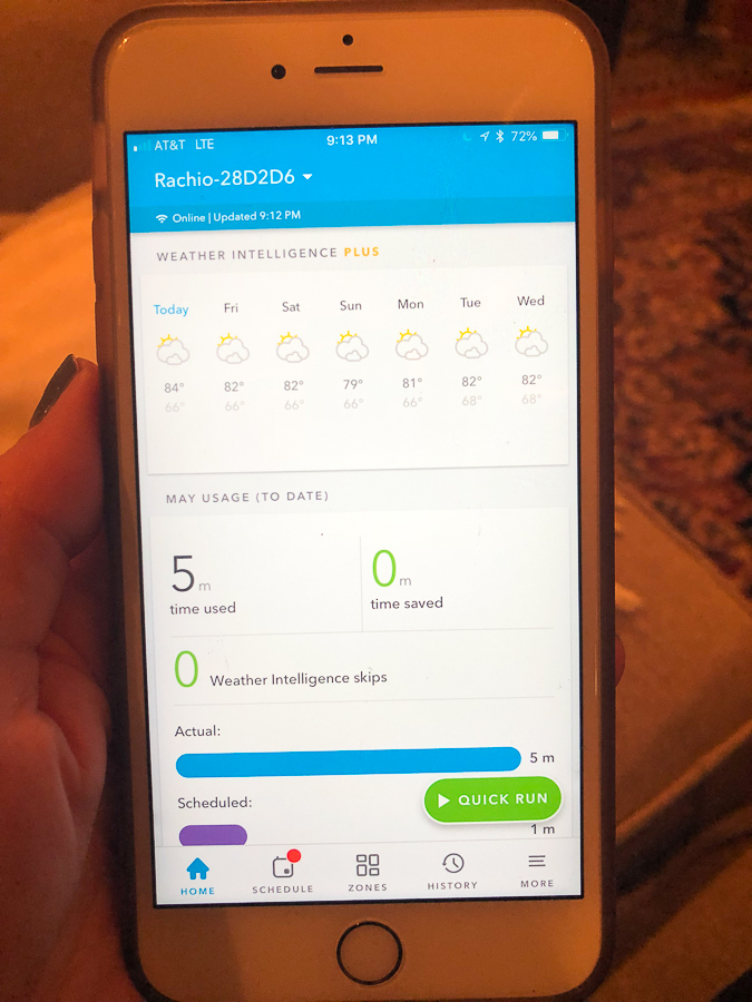 Smart sprinkler controller, Rachio 3, is just what you need to maintain a beautiful yard and landscape from your smartphone! #ad #rachio
