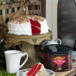 red velvet cake with coffee