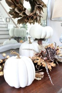 SImple DIY ideas with faux pumpkins