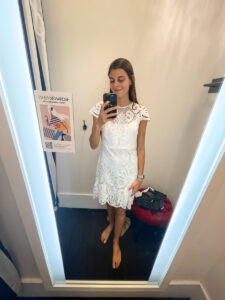 woman in white dress