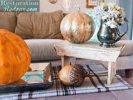 SImple DIY ideas with faux pumpkins