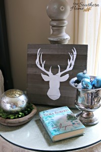 Rustic deer art tutorial by Our Southern Home #CelebrationsOfHome