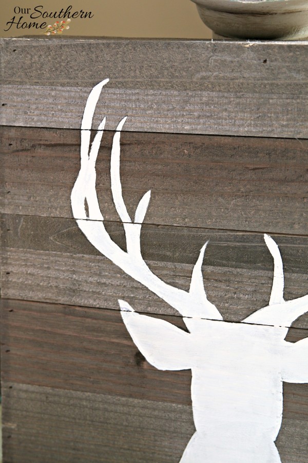 Rustic deer art tutorial by Our Southern Home #CelebrationsOfHome