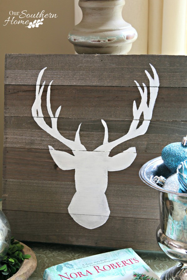 Rustic deer art tutorial by Our Southern Home #CelebrationsOfHome