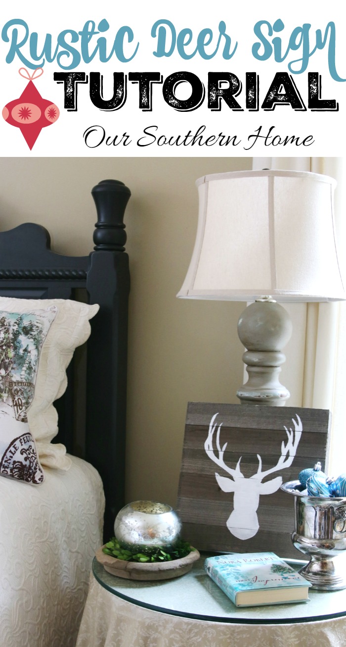 Rustic deer art tutorial by Our Southern Home #CelebrationsOfHome