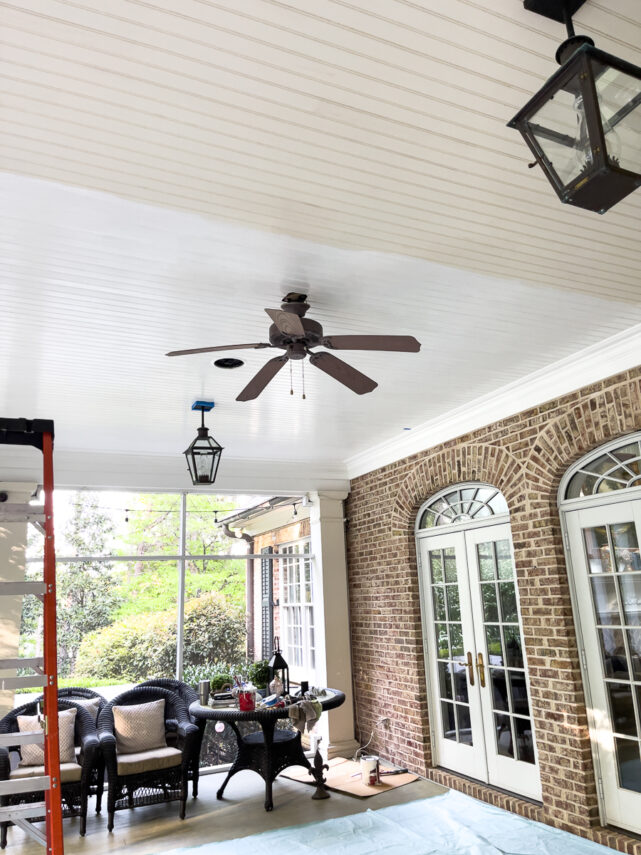 painting screen porch white