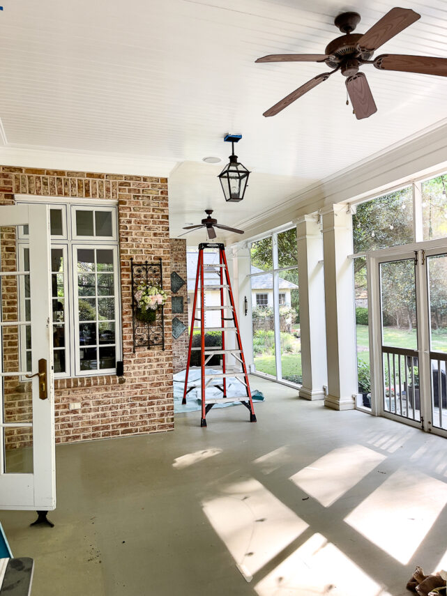 painting screen porch white