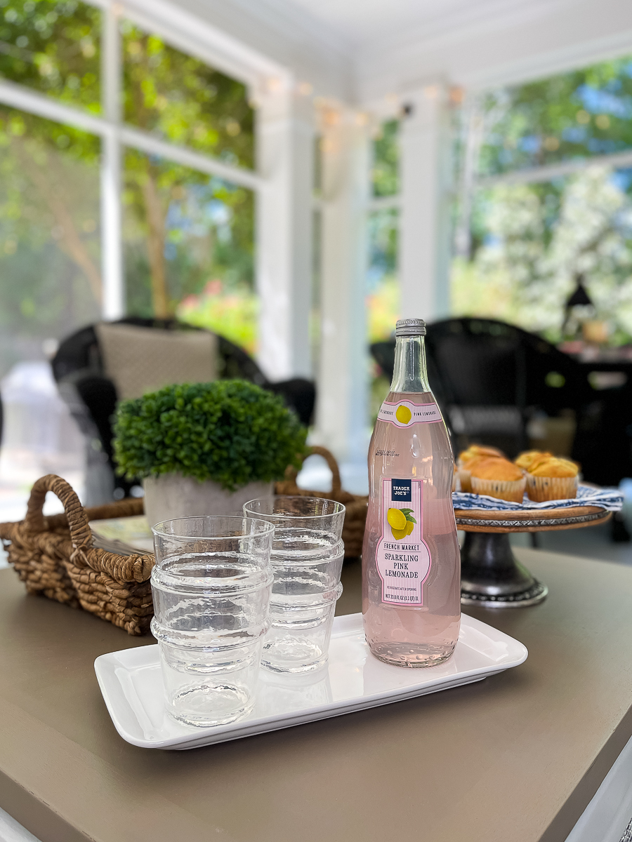 sitting area on porch