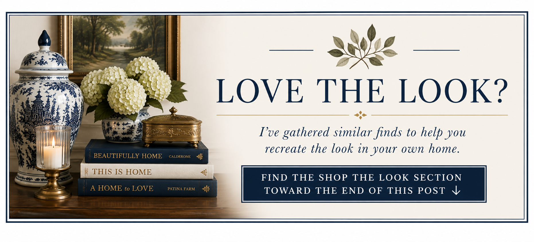 shop the look graphic with ginger jar and text