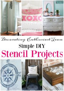 Simple DIY projects to decorate your home with the monthly challenge from the Decorating Enthusiast Team!