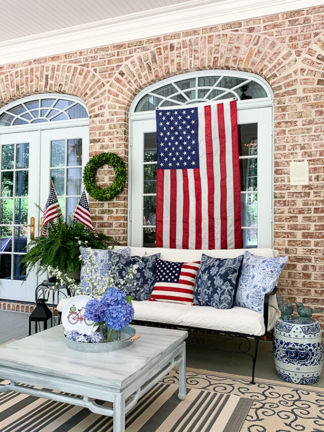 Simple Patriotic Porch - Our Southern Home