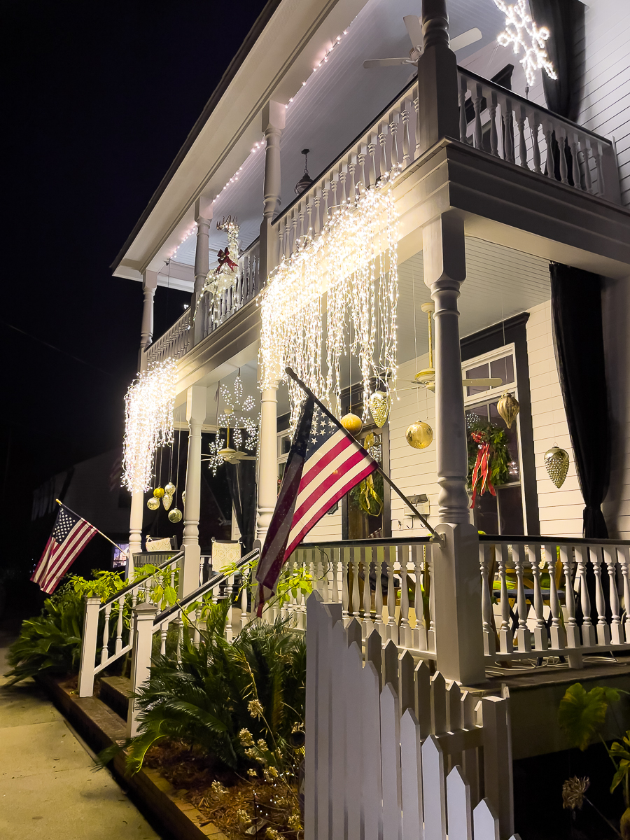 home with christmas lights