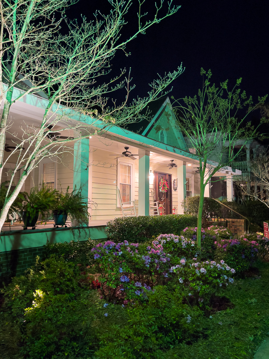 house at night