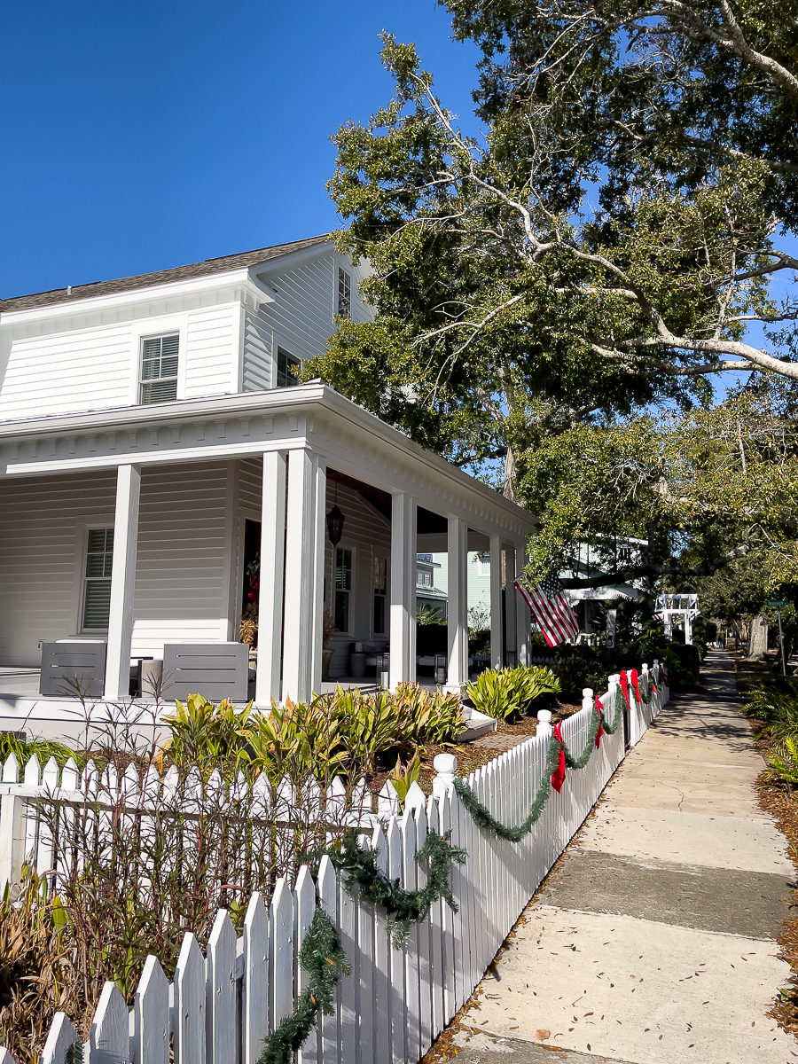 historic home at christmas