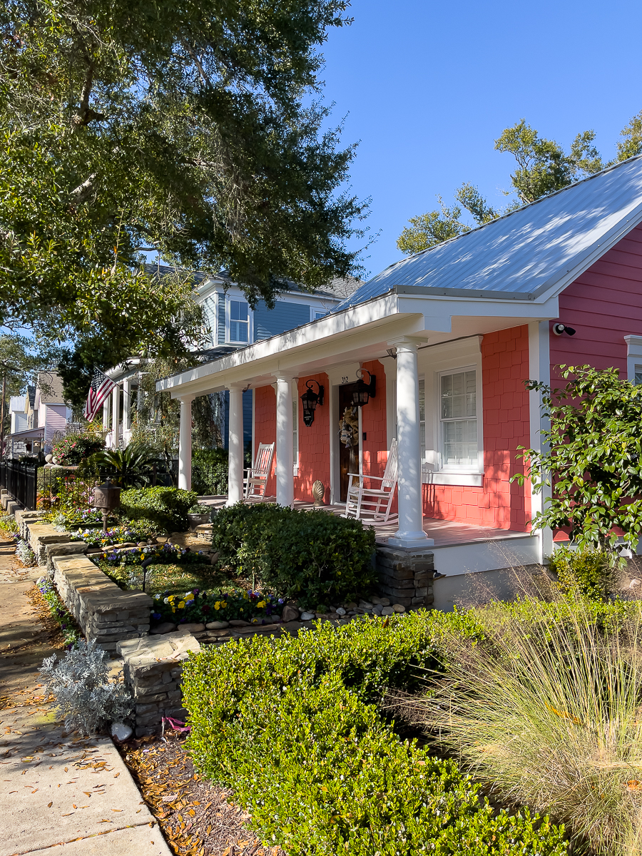 pink historic house