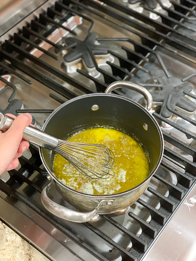 melting butter on the stove