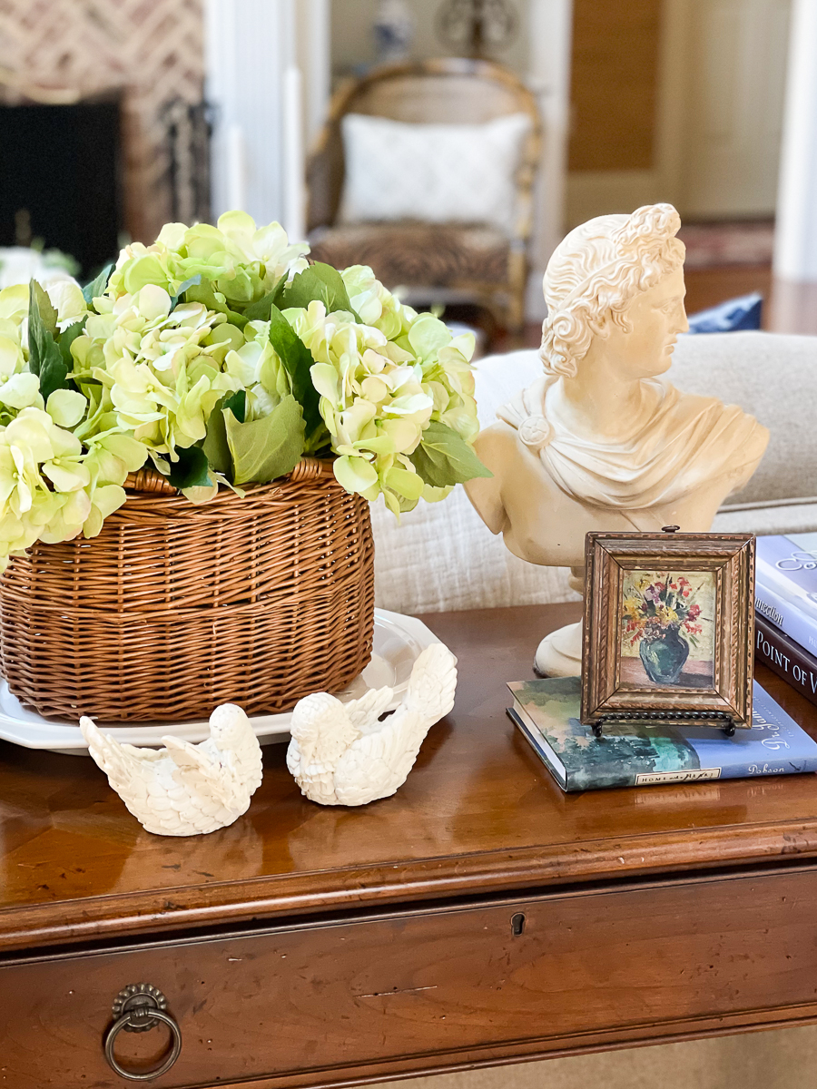 cottage basket with flowers