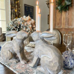 bunnies on a dining table