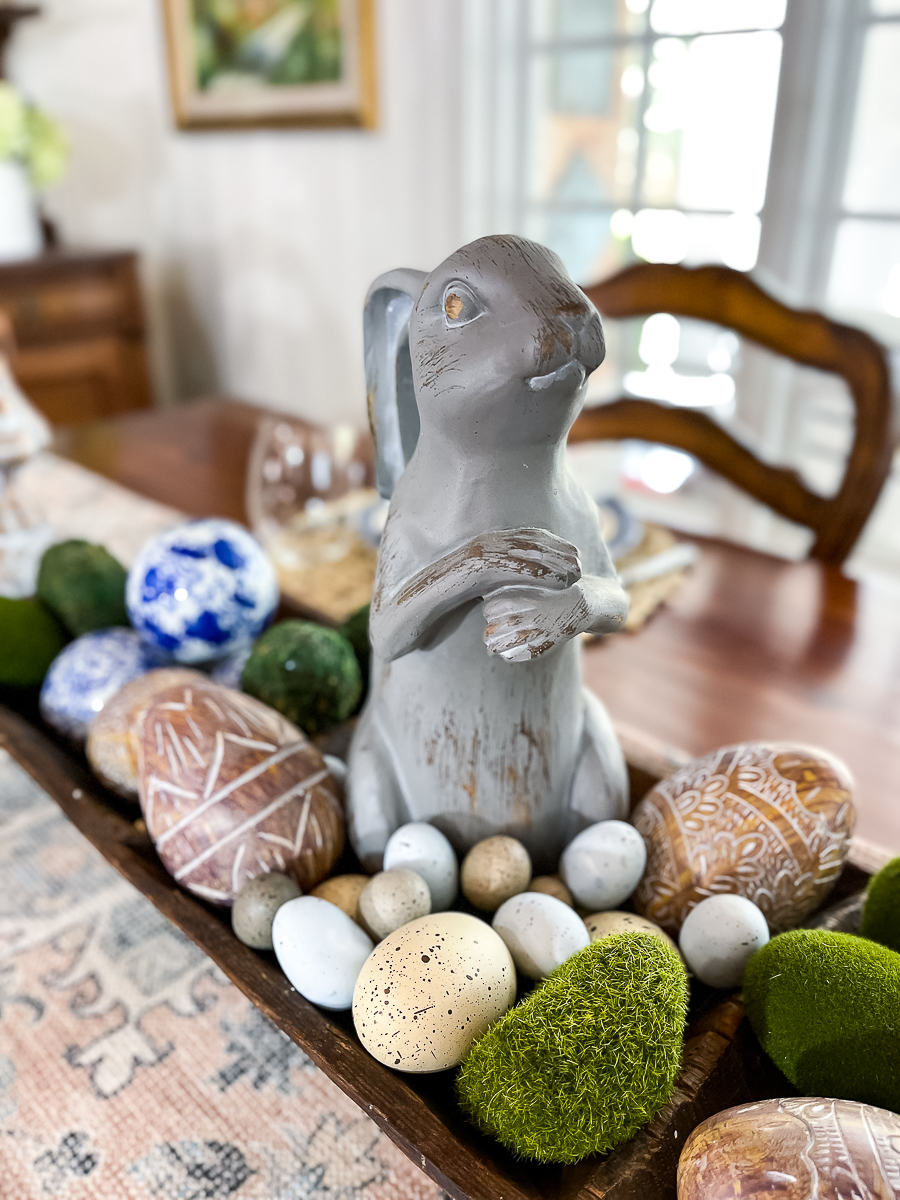 rabbit with easter eggs