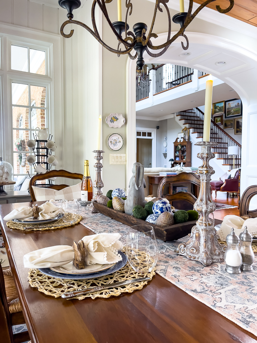 kitchen table set for spring