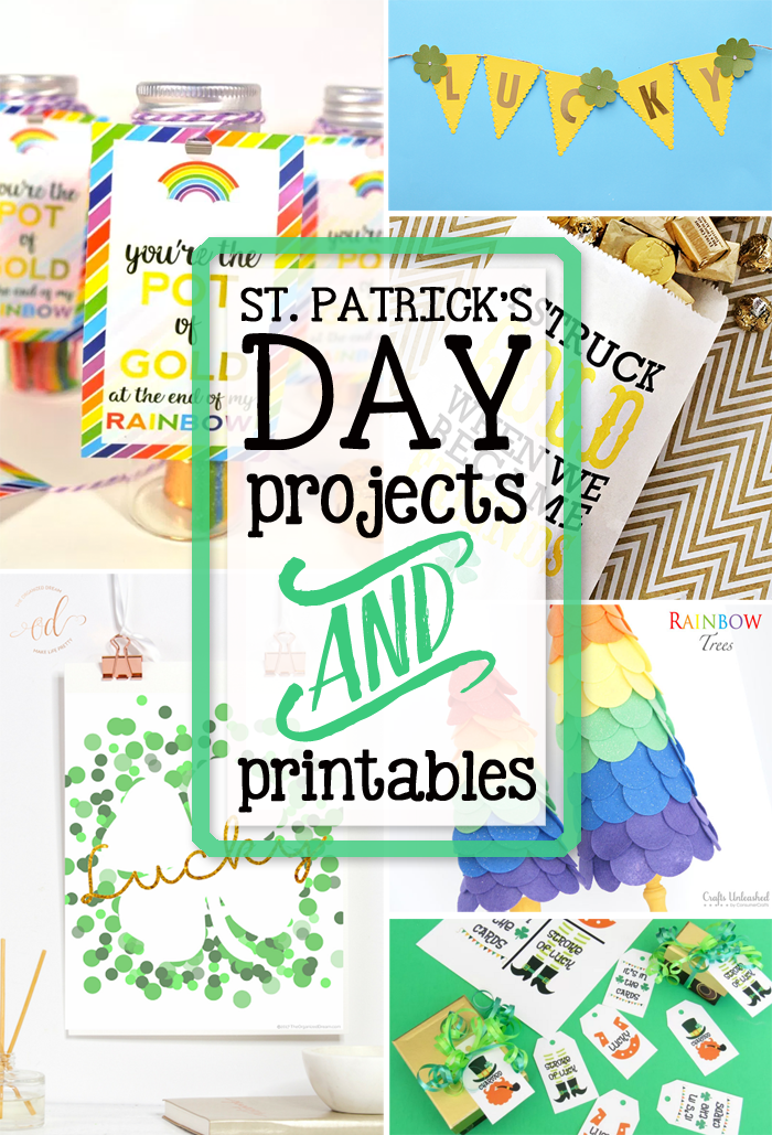 St. Patrick's Day projects and printables are the features from Inspiration Monday Link Party!
