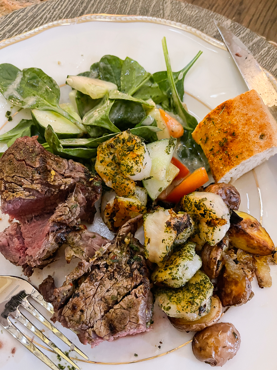 steak and shrimp dinner