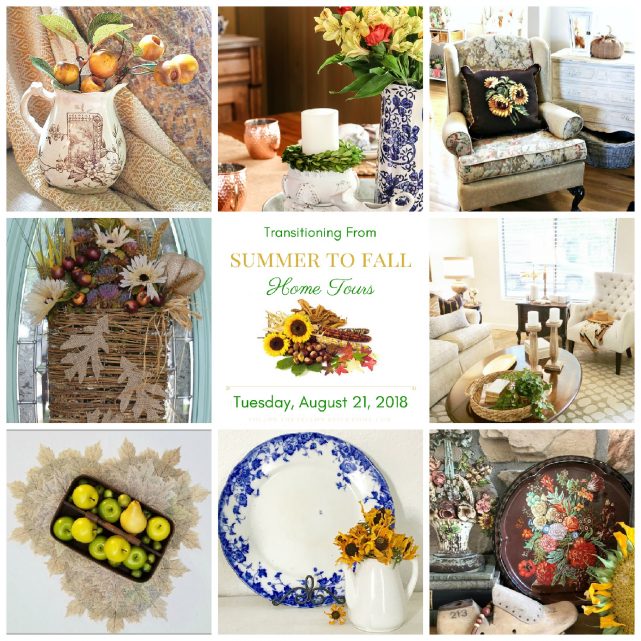 collage of fall decor