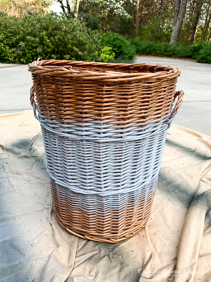 stripedlaundrybasketmakeover1599 Our Southern Home