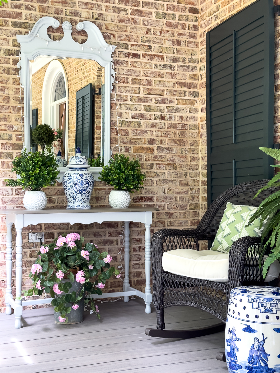 mirror on front porch