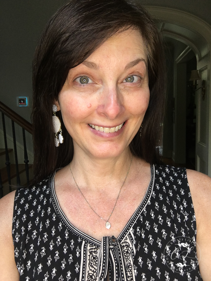 Before my simple summer makeup look with minimal products! #makeup #over40makeup