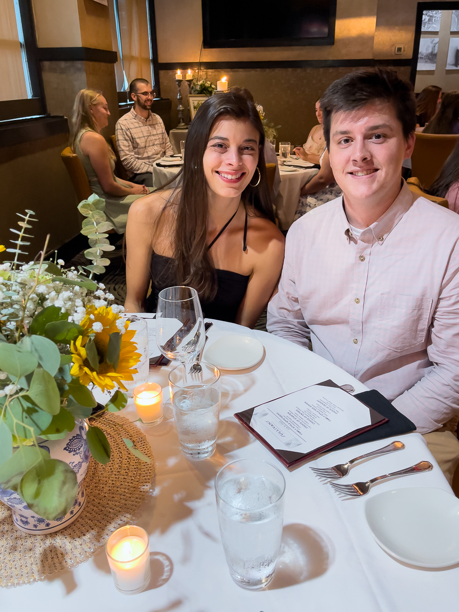 couple sitting at table